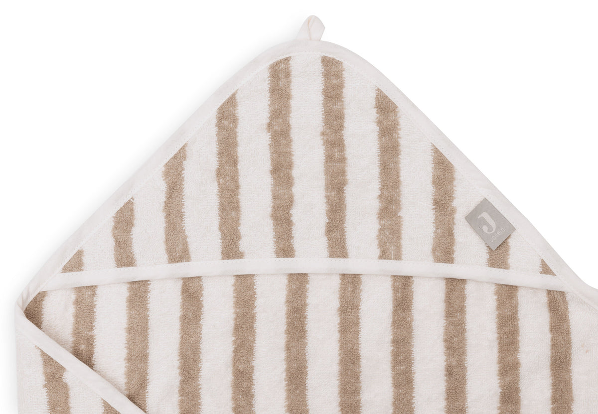 Jollein Badcape Stripe Olivegrön GOTS