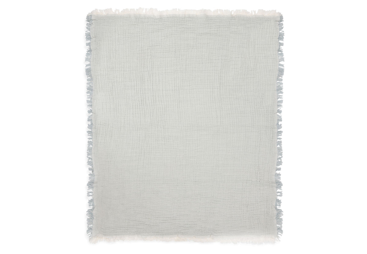 Jollein Filt Muslin 75x100cm Fringe Stripe Sea Green GOTS