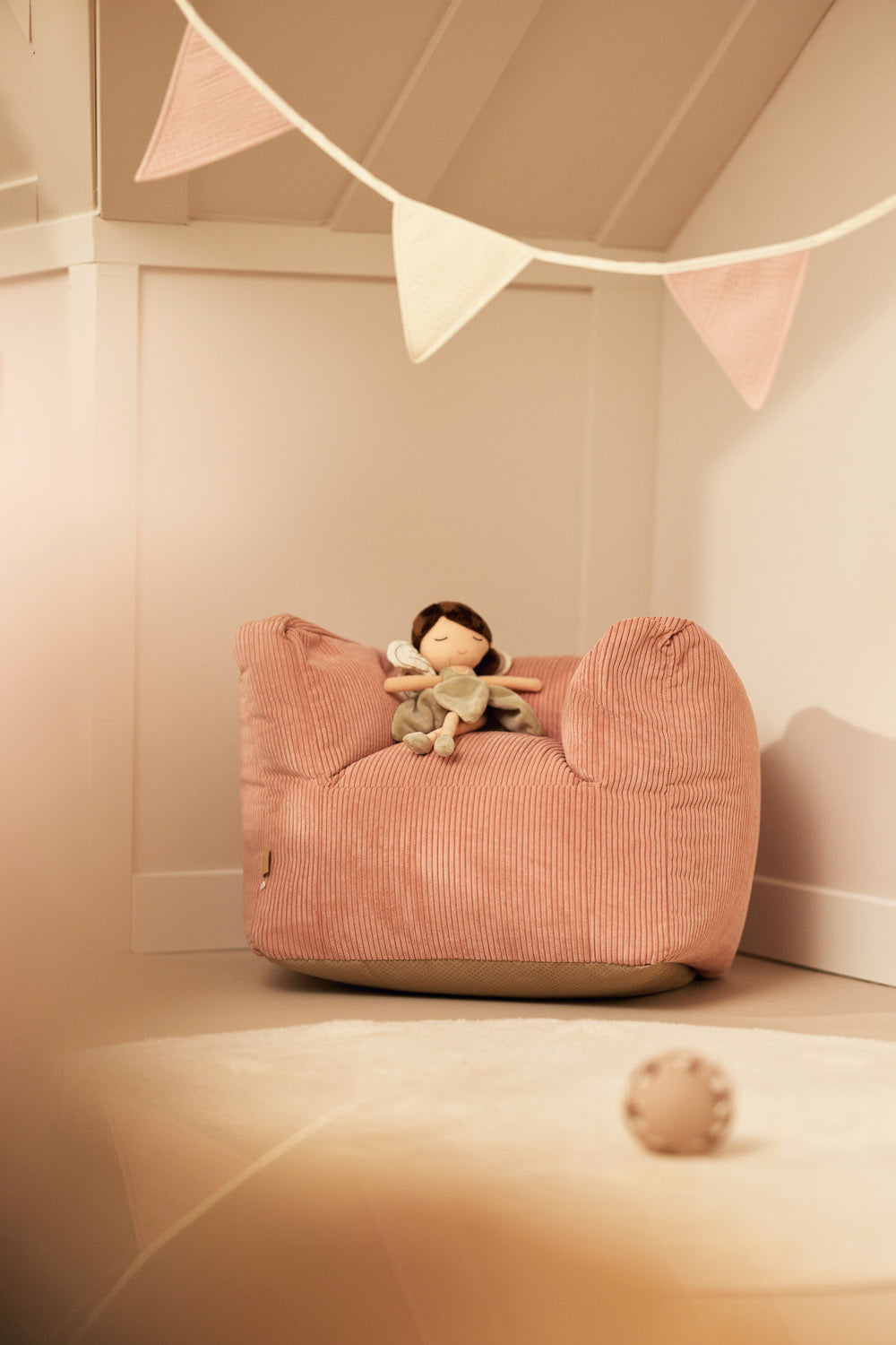 Jollein Beanbag Corduroy Wild Rose