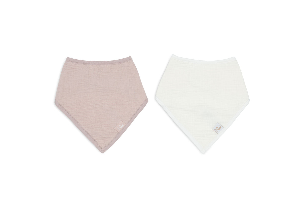 Jollein Bandana Bib Muslin Wild Rose/Oatmeal 2p