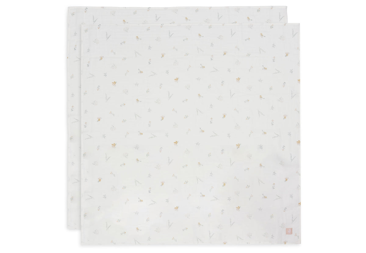 Jollein Muslinfilt 115x115cm Lovely Birds 2p