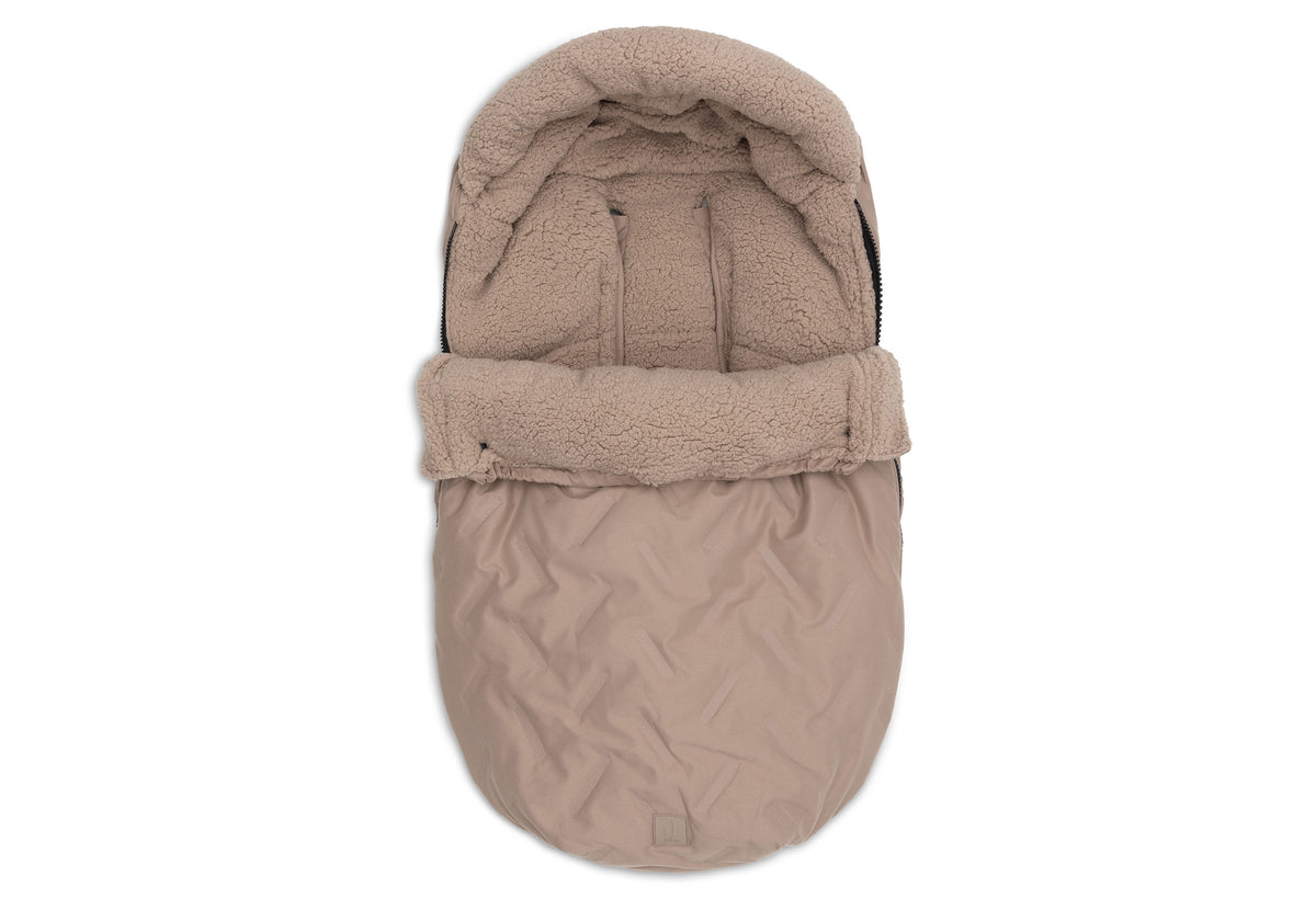 Jollein Åkpåse Babyskydd 0+ 3/5 punkts Embossed Milky Coffee