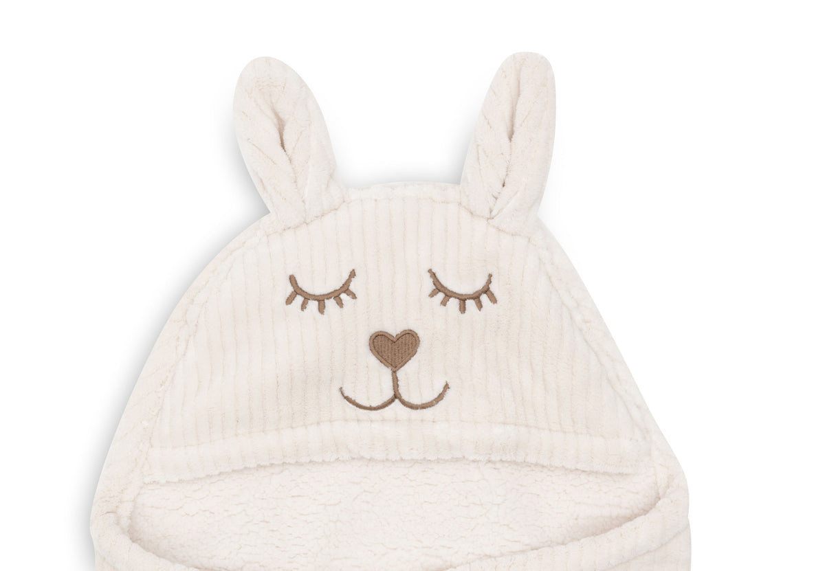 Jollein Omlottåkpåse Bunny Cloudy Rib Oatmeal