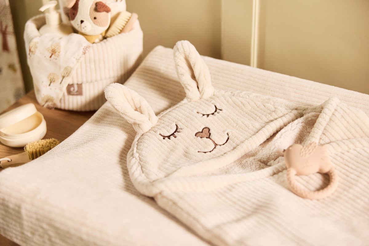 Jollein Omlottåkpåse Bunny Cloudy Rib Oatmeal