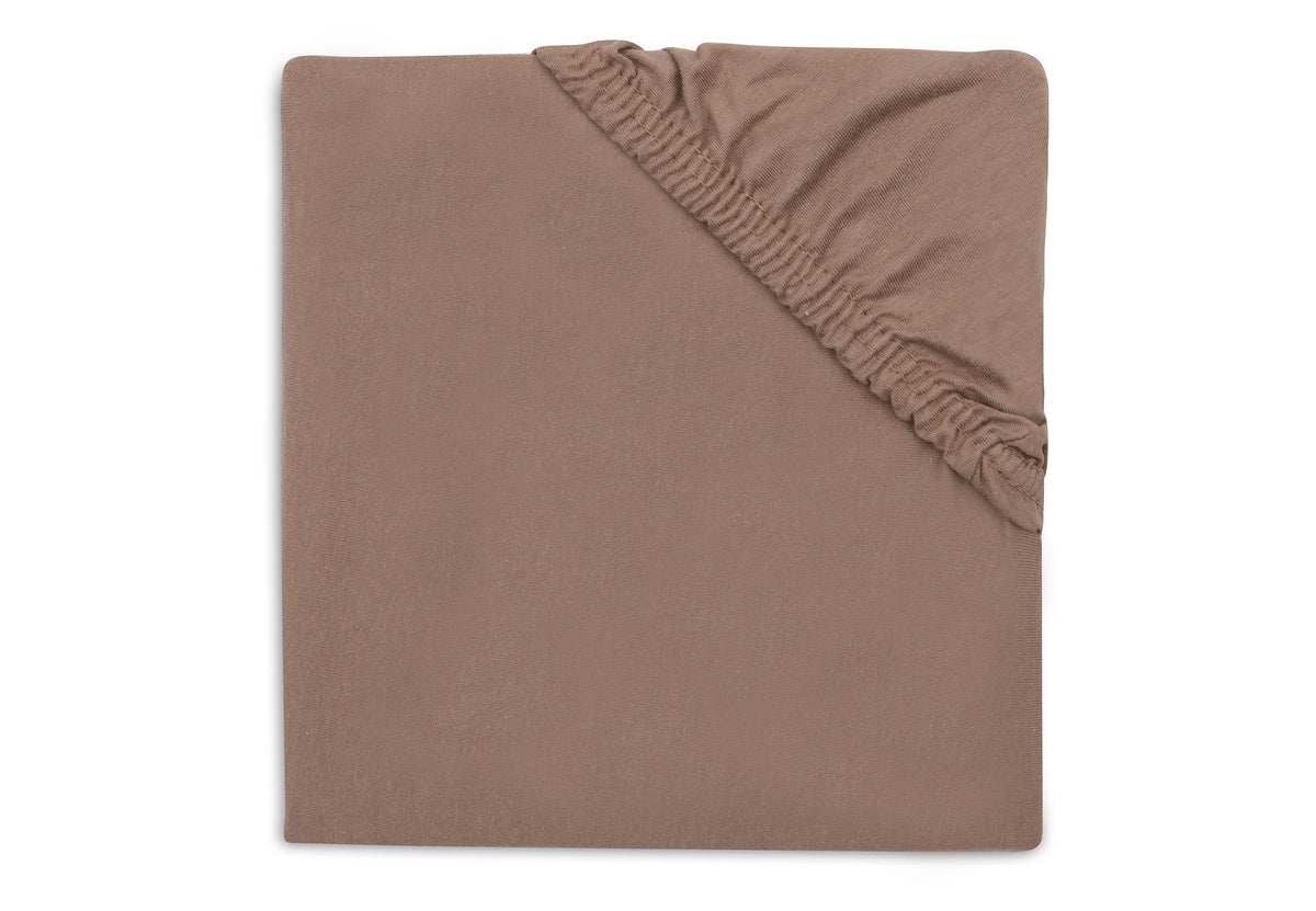 Fitted Sheet Jersey 60x120cm Milky Coffee