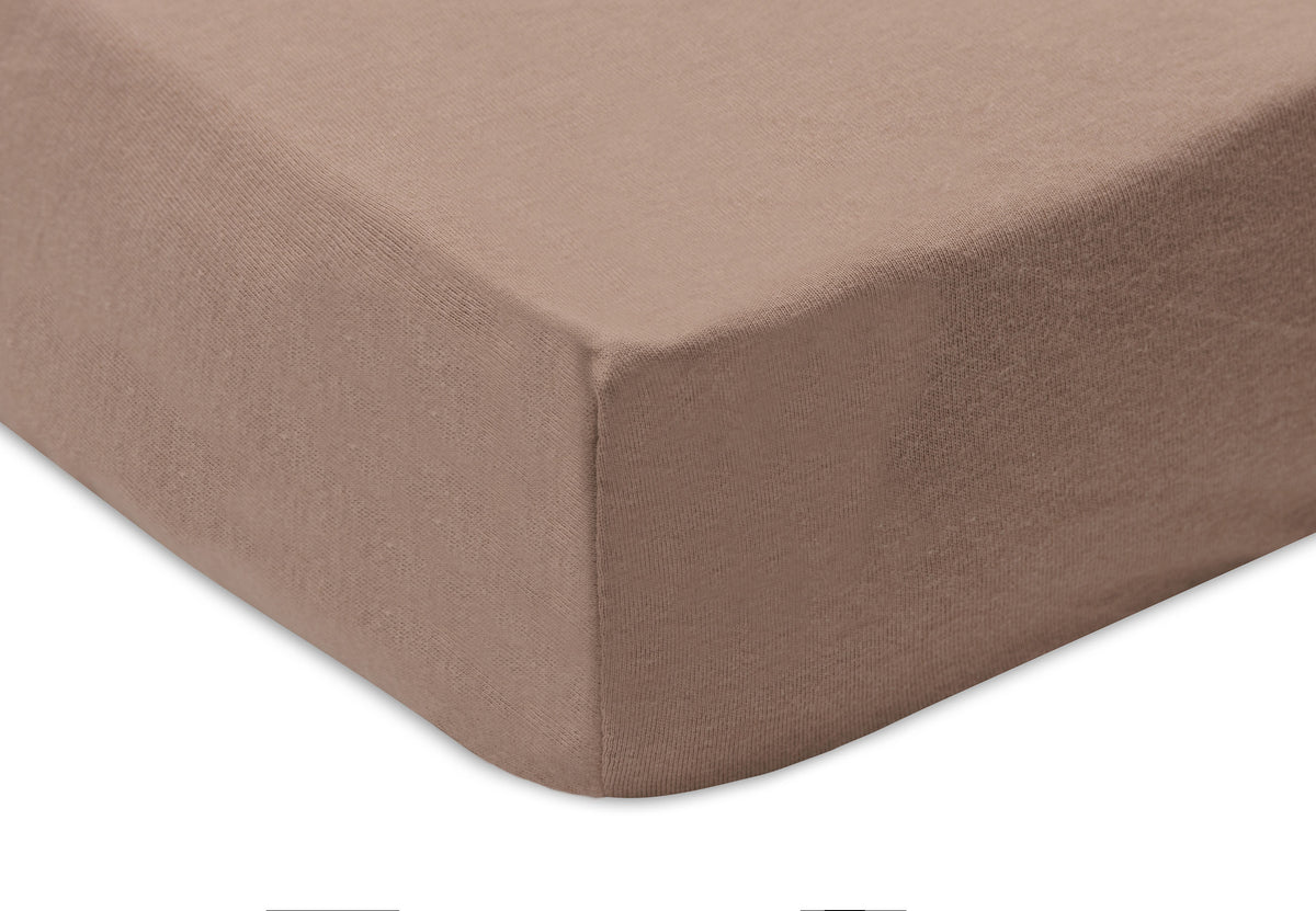 Fitted Sheet Jersey 60x120cm Milky Coffee