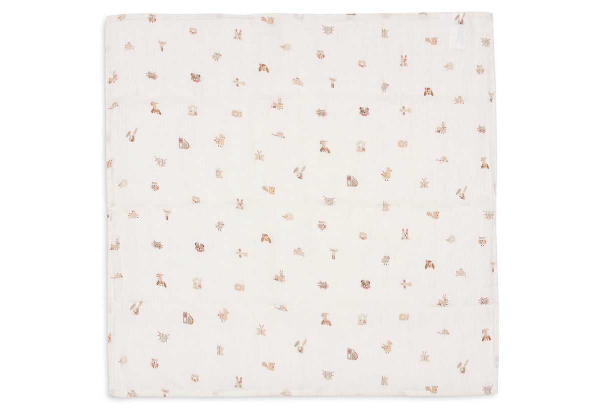 Jollein Muslinfilt 70x70cm Animal Friends (3pack)