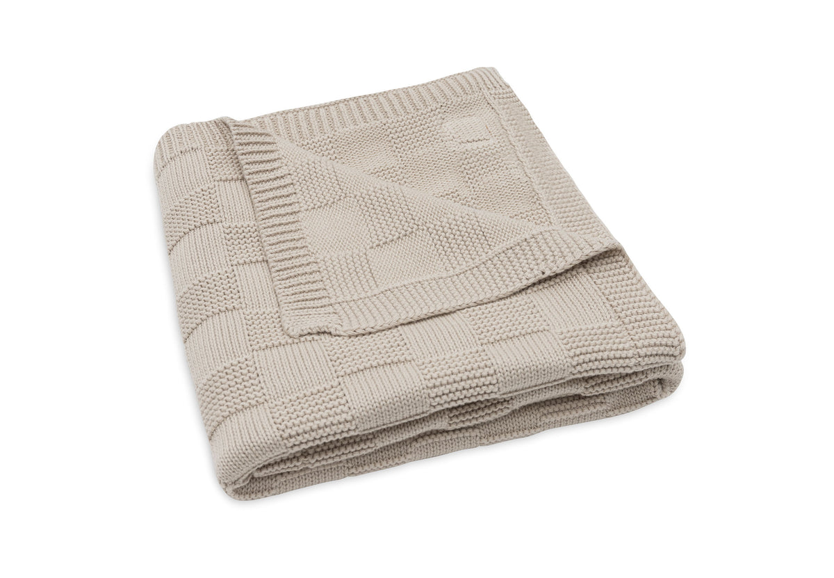 Jollein Filt 75x100cm Box Knit Warm Sand GOTS