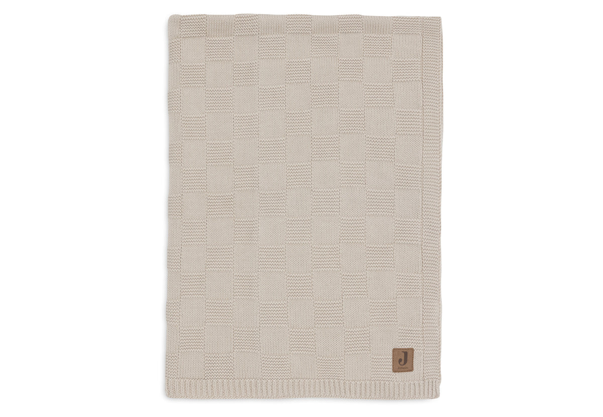 Jollein Filt 75x100cm Box Knit Warm Sand GOTS