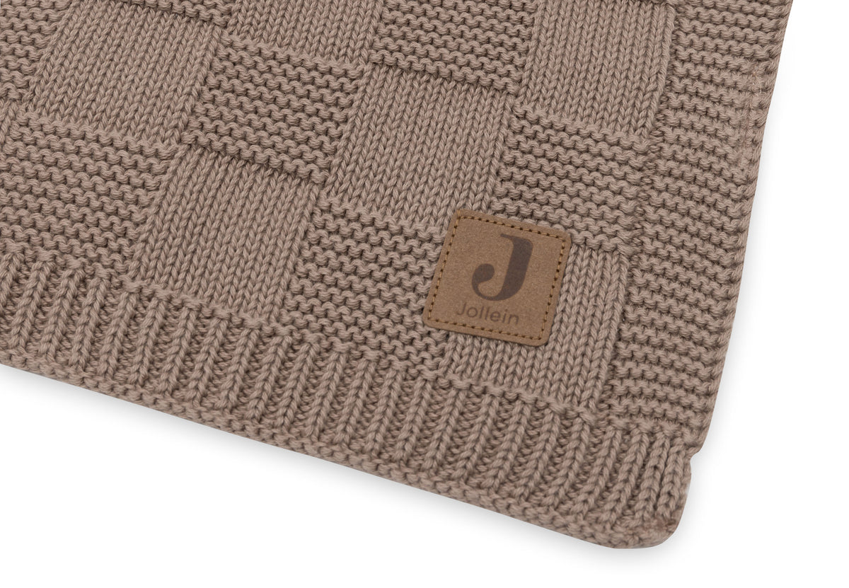 Jollein Filt 75x100cm Box Knit Milky Coffee GOTS