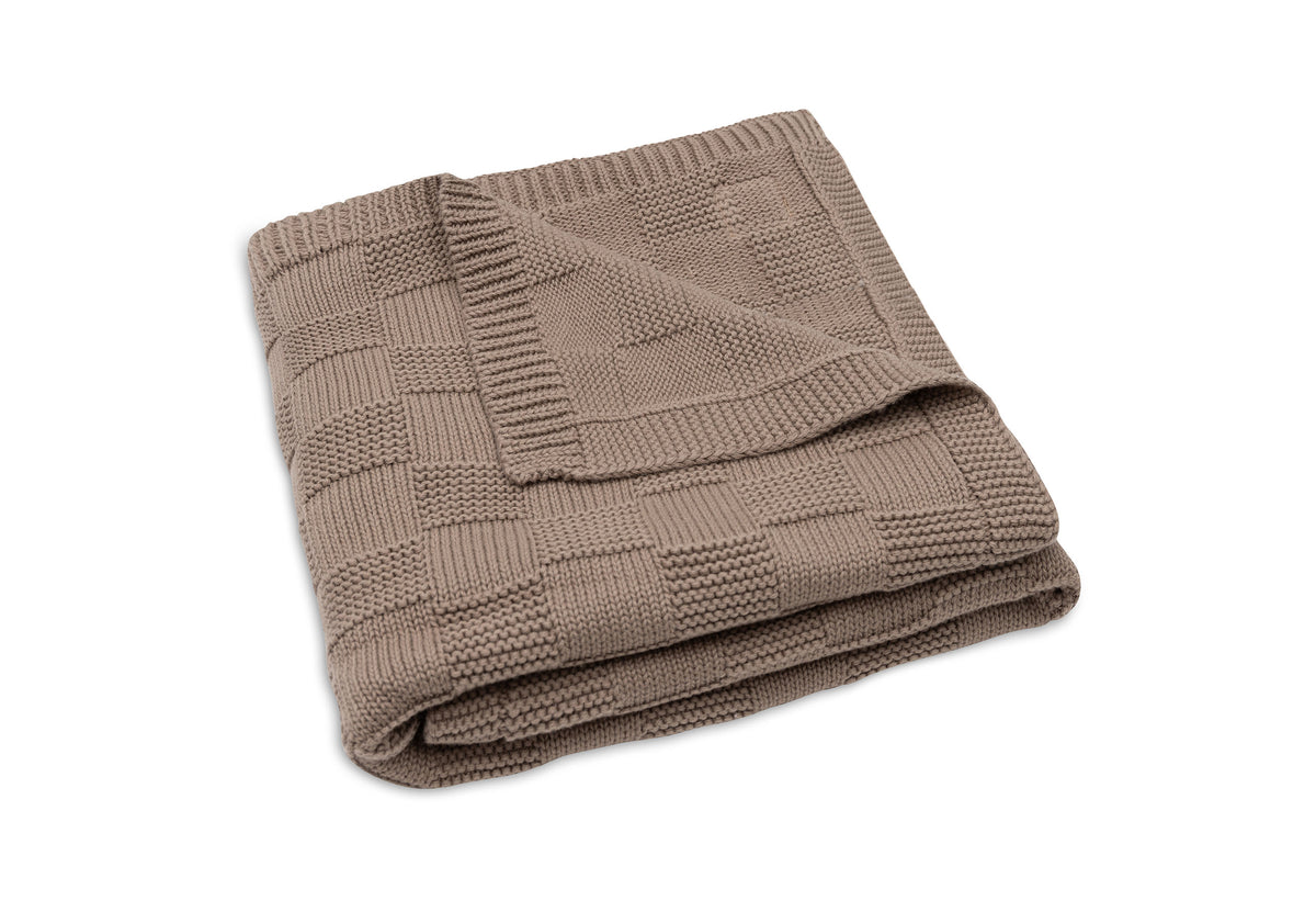 Jollein Filt 75x100cm Box Knit Milky Coffee GOTS