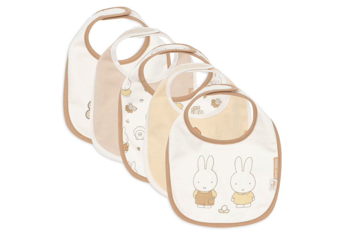 Jollein Bandan Bib Jersey Vattentät Miffy Family Farm (5pack)