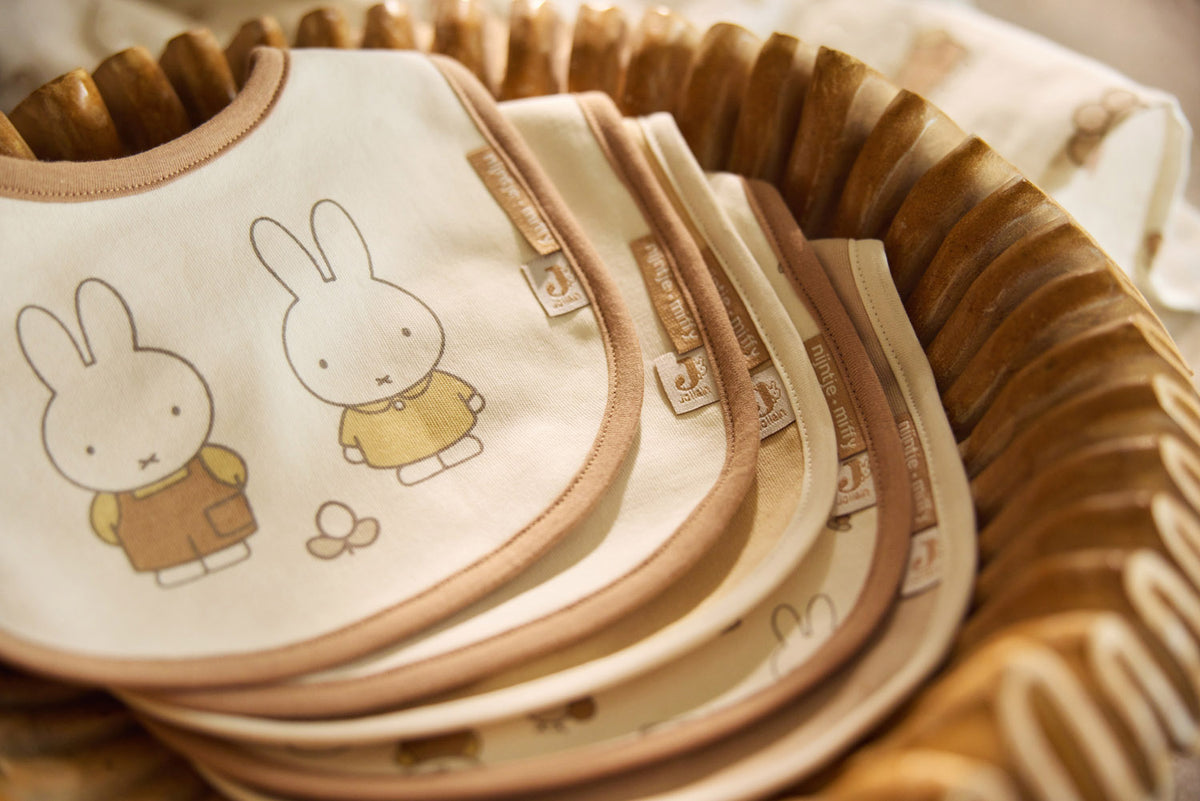 Jollein Bandan Bib Jersey Vattentät Miffy Family Farm (5pack)