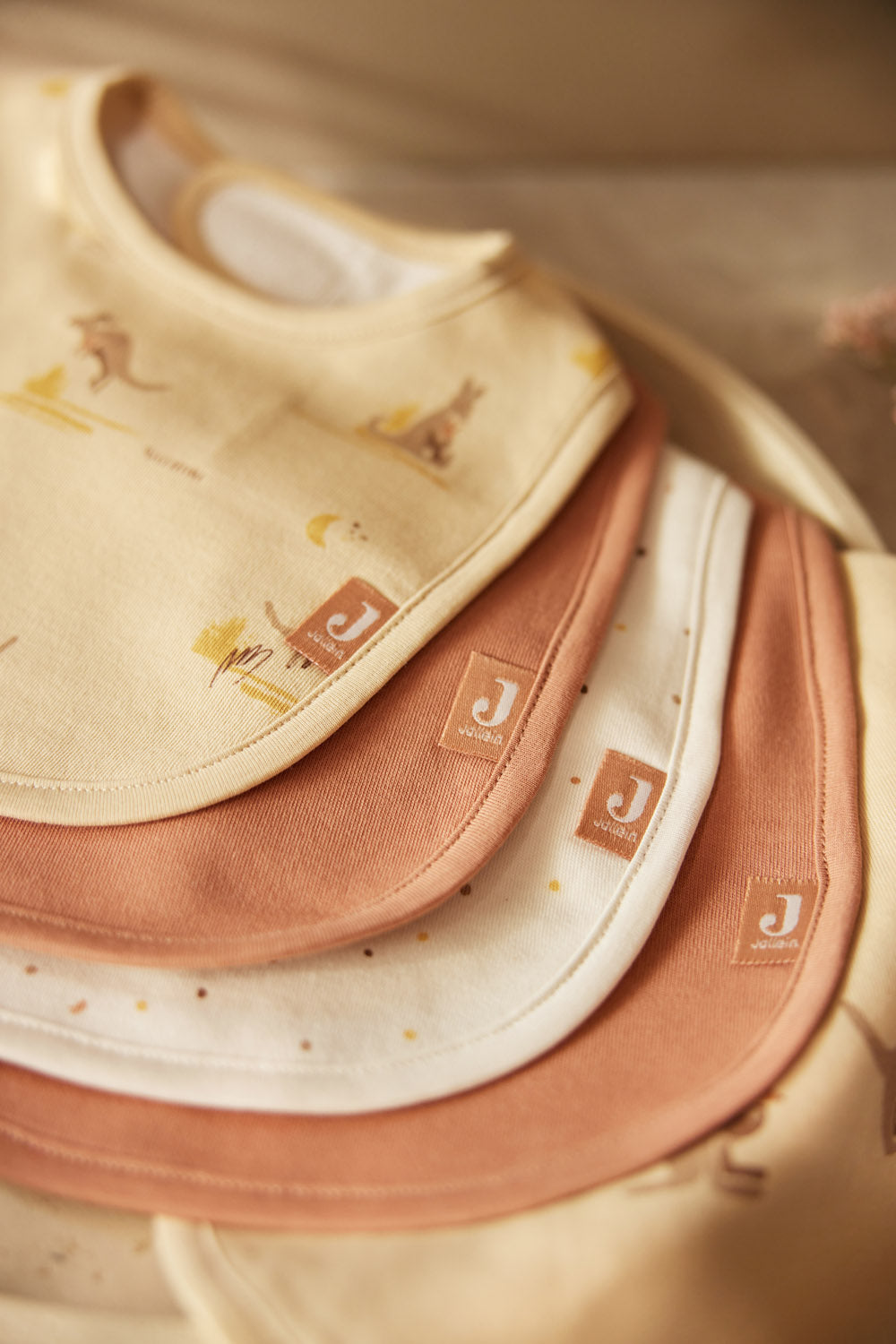 Jollein Bandan Bib Jersey Vattentät Kangaroots (5pack)