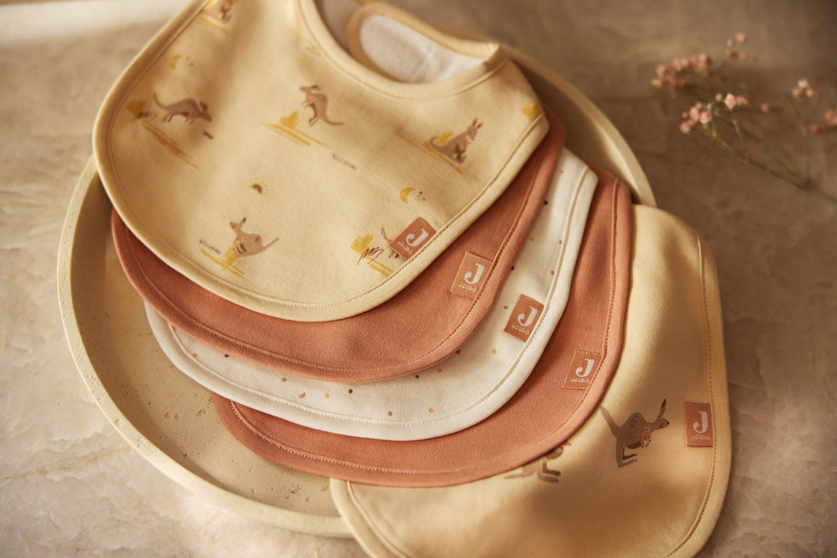 Jollein Bandan Bib Jersey Vattentät Kangaroots (5pack)