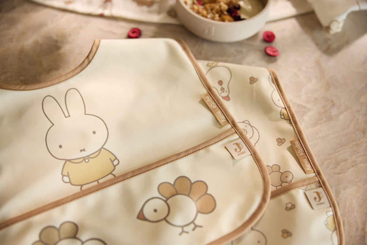 Jollein Haklapp Vattentät Miffy Family Farm (2pack)