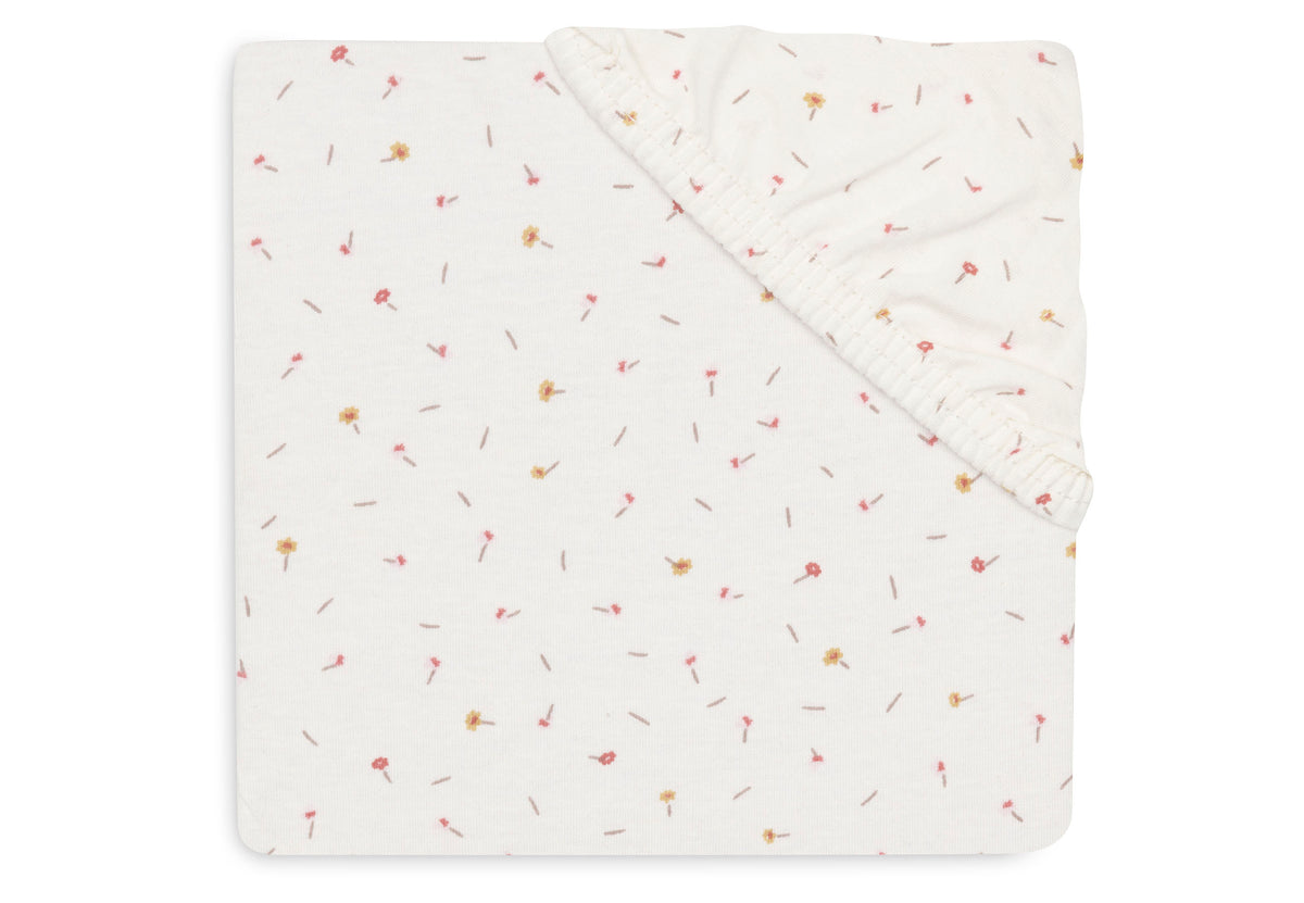 Jollein Dra-på lakan Jersey 40/50x80/90cm Pretty Picnic Flower Drops