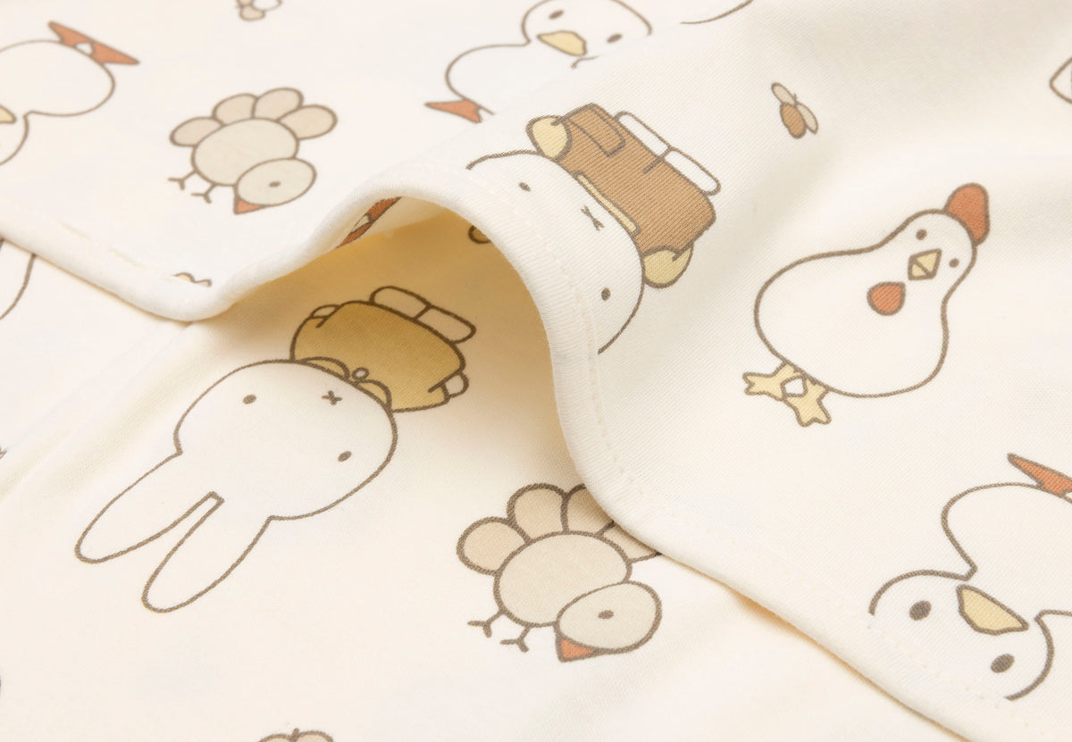 Jollein Babyfilt Jersey 75x100cm Miffy Family Farm