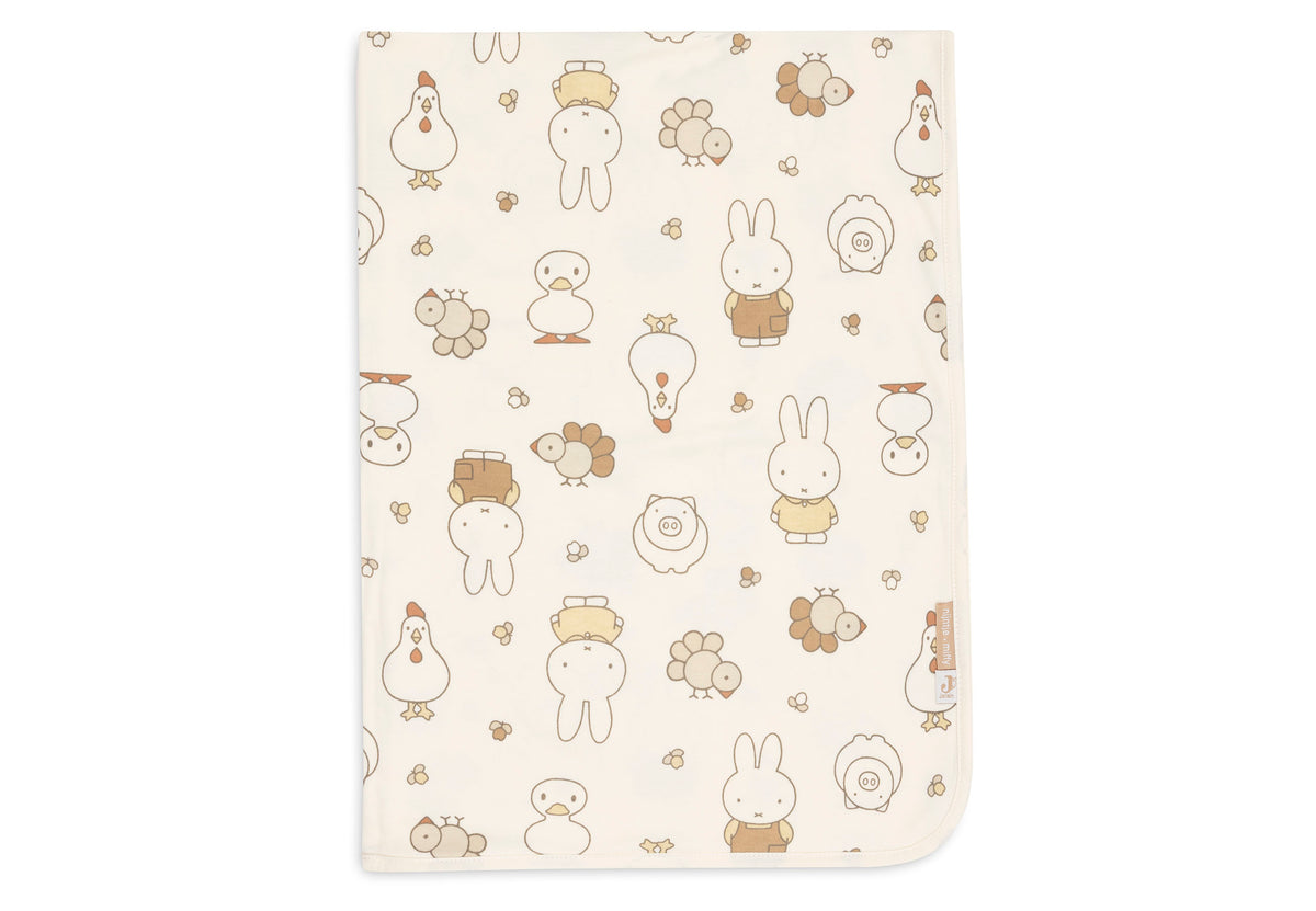 Jollein Babyfilt Jersey 75x100cm Miffy Family Farm