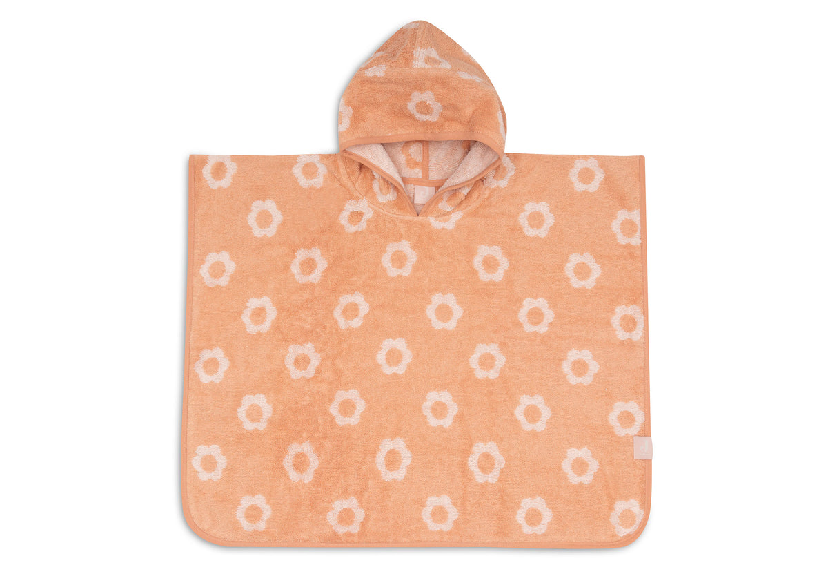 Jollein Badponcho Frotté Jacquard Flower Reversible