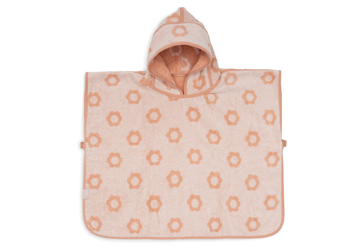 Jollein Badponcho Frotté Jacquard Flower Reversible