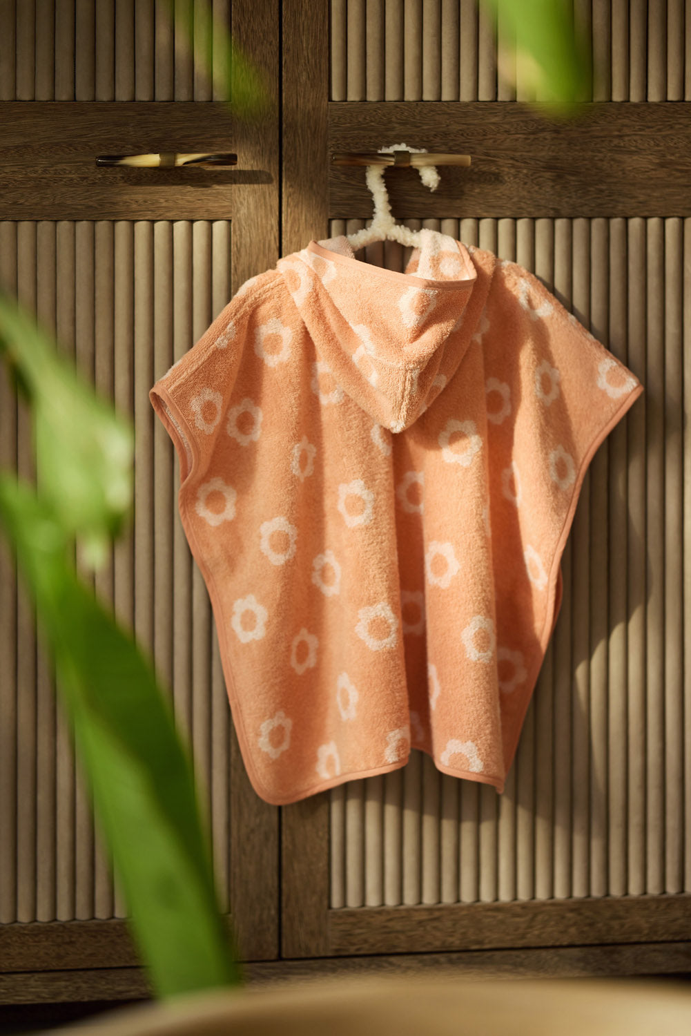 Jollein Badponcho Frotté Jacquard Flower Reversible