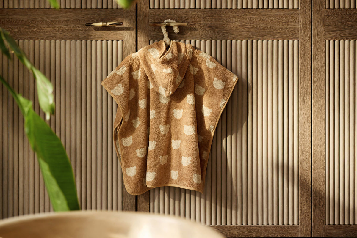 Jollein Badponcho Frotté Jacquard Teddy Bear Reversible