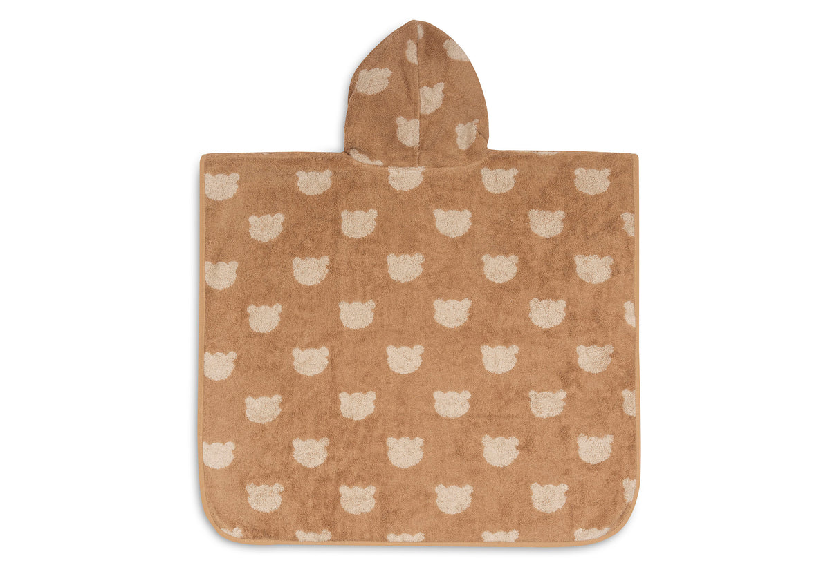 Jollein Badponcho Frotté Jacquard Teddy Bear Reversible