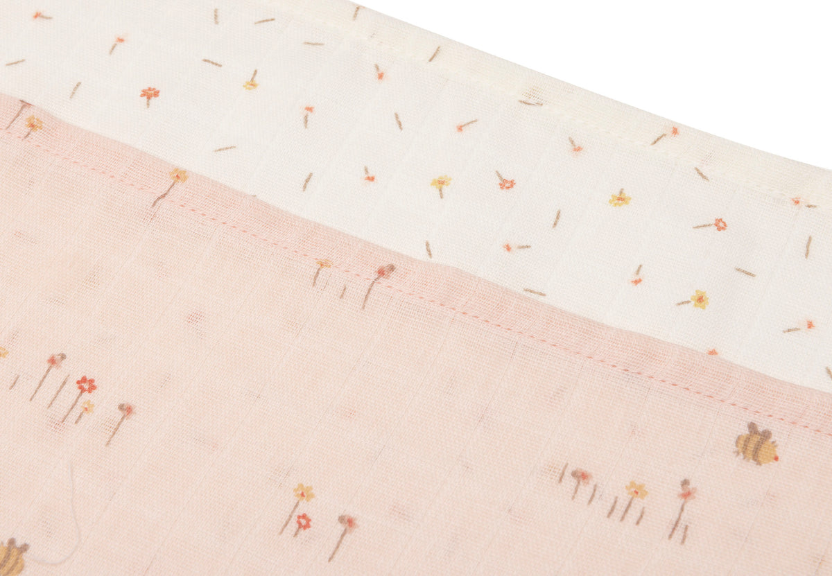 Jollein Muslinfilt 70x70cm Pretty Picnic (3pack)