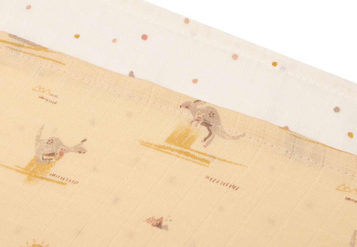 Jollein Muslinfilt 70x70cm Kangaroots (3pack)