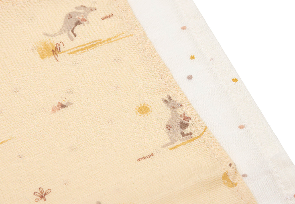 Jollein Tvättlapp Muslin 31x31cm Kangaroots (3pack)