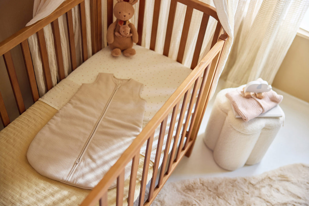 Jollein Sovpåse Nyfödd Jersey 60cm Soft Twine Padding Oatmeal
