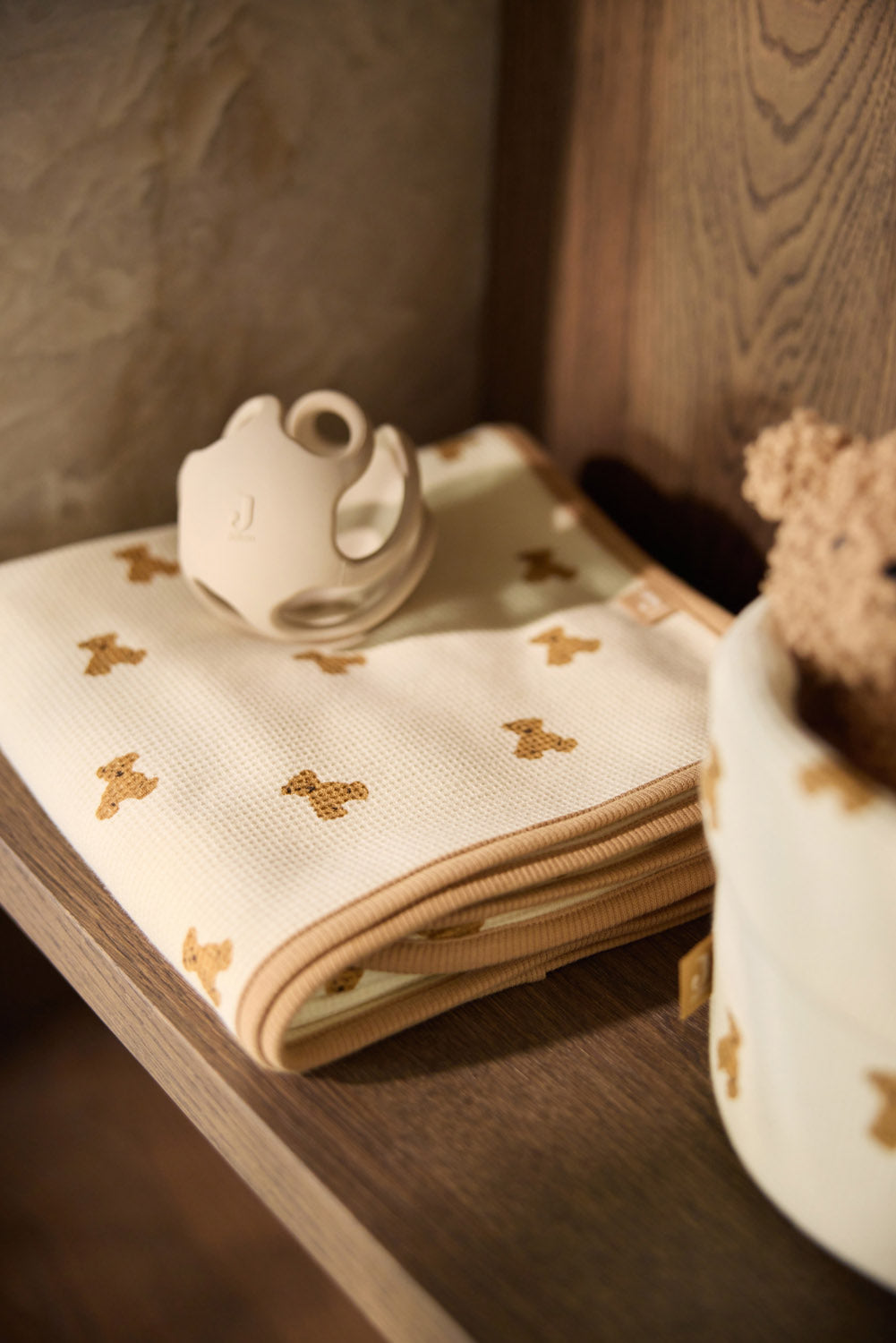 Jollein Babyfilt 75x100cm Mini Teddy Bear Little Waffle