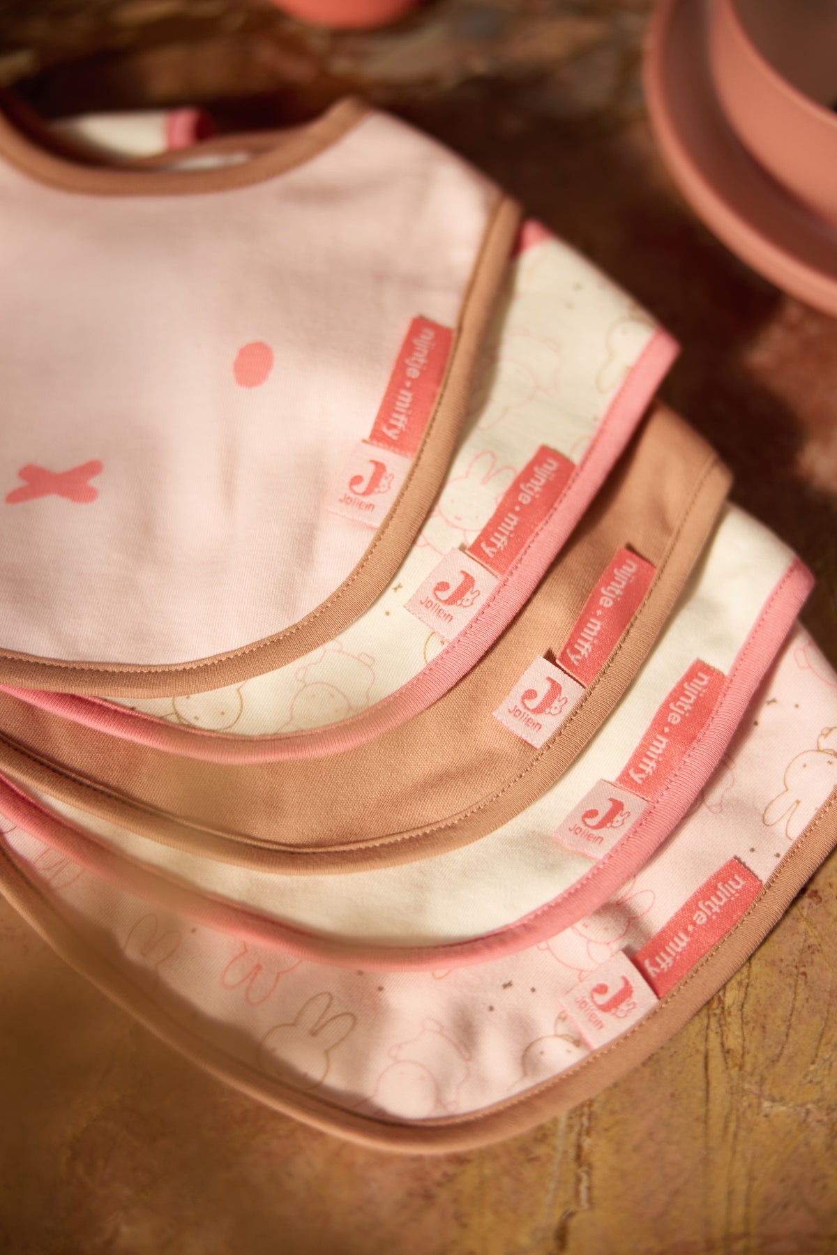 Jollein Haklapp Vattentät Miffy Moments Silk Rose (5pack)