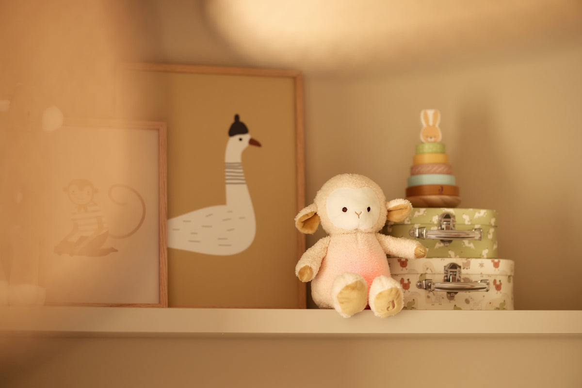 Jollein Gosedjur med nattlampa och hjärtljud Sheep Sonny