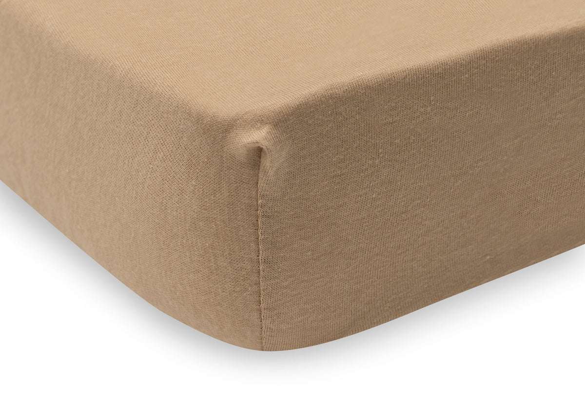 Jollein Dra-på-lakan Jersey 70/75x140/150cm Hazel/Oatmeal (2pack)