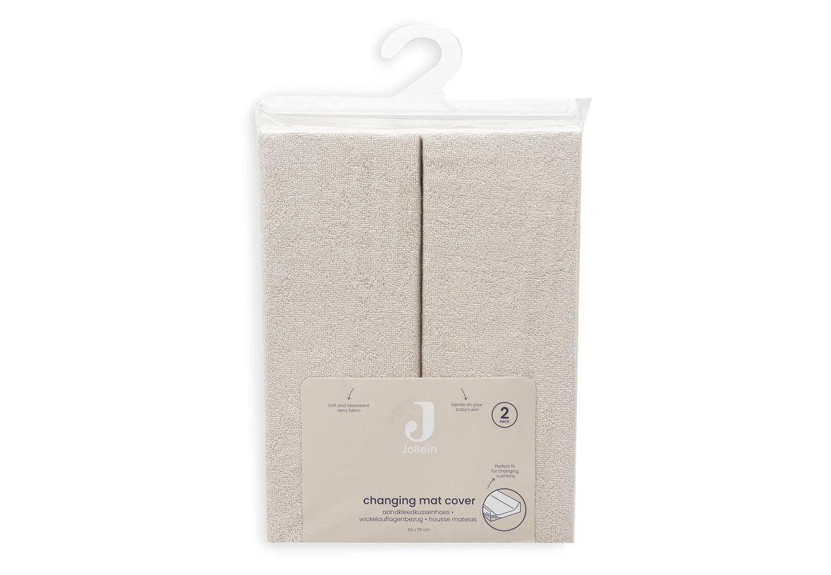 Jollein Skötbäddsöverdrag Frotté 50x70cm Sand (2pack)