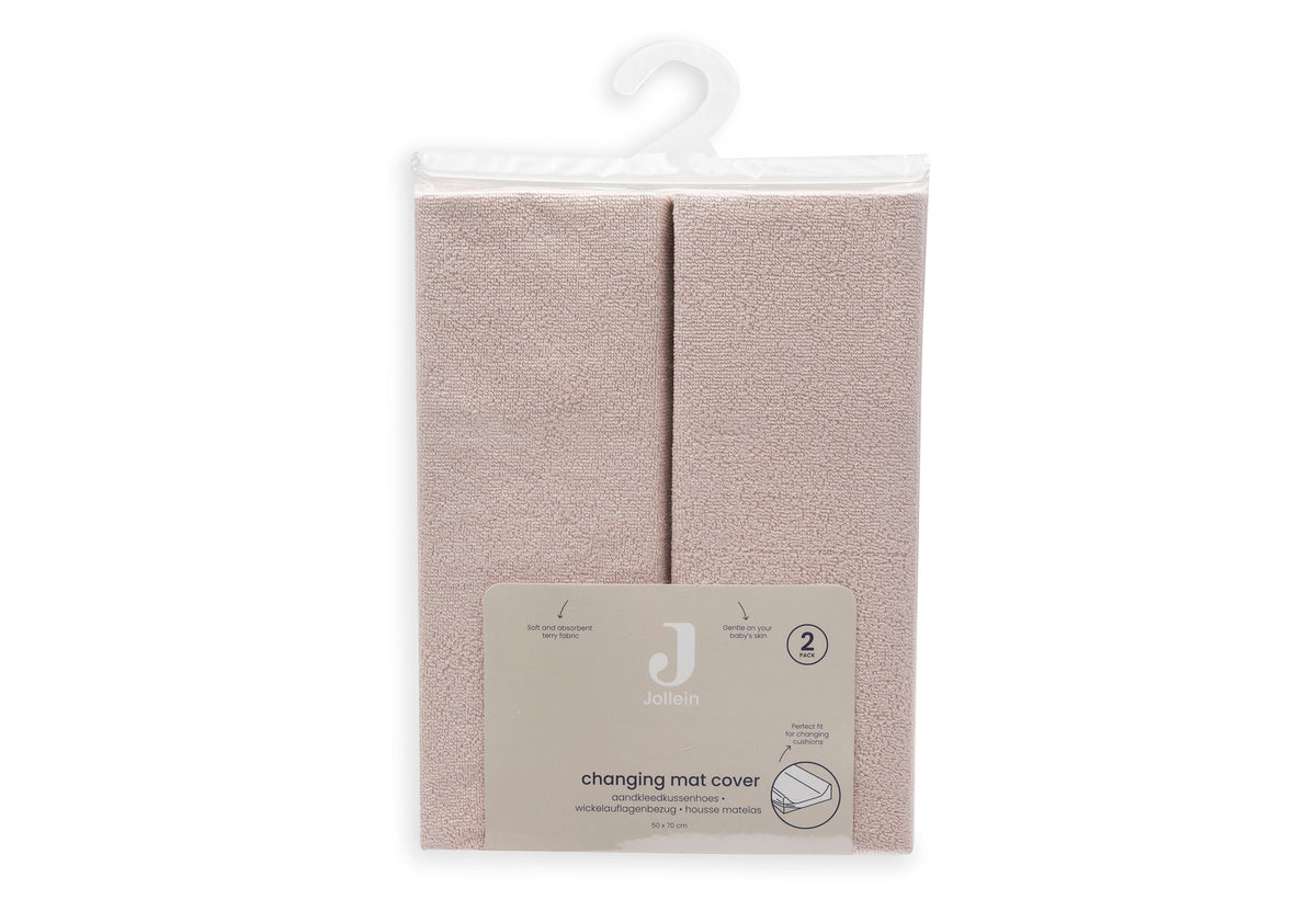 Jollein Skötbäddsöverdrag Frotté 50x70cm Silk Rose (2pack)