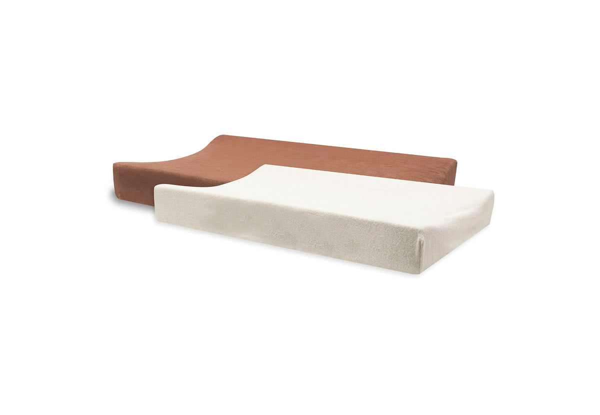 Jollein Skötbäddsöverdrag Frotté 50x70cm Light Terra/Oatmeal (2p)