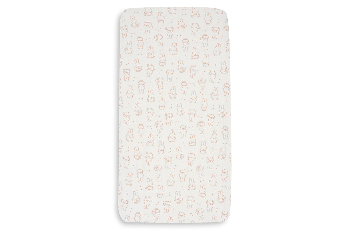 Jollein Dra-på-lakan Jersey 40/50x80/90cm Miffy Moments Light Terra