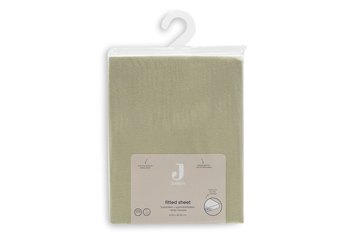 Jollein Dra-på-lakan Jersey 40/50x80/90cm Soft Matcha