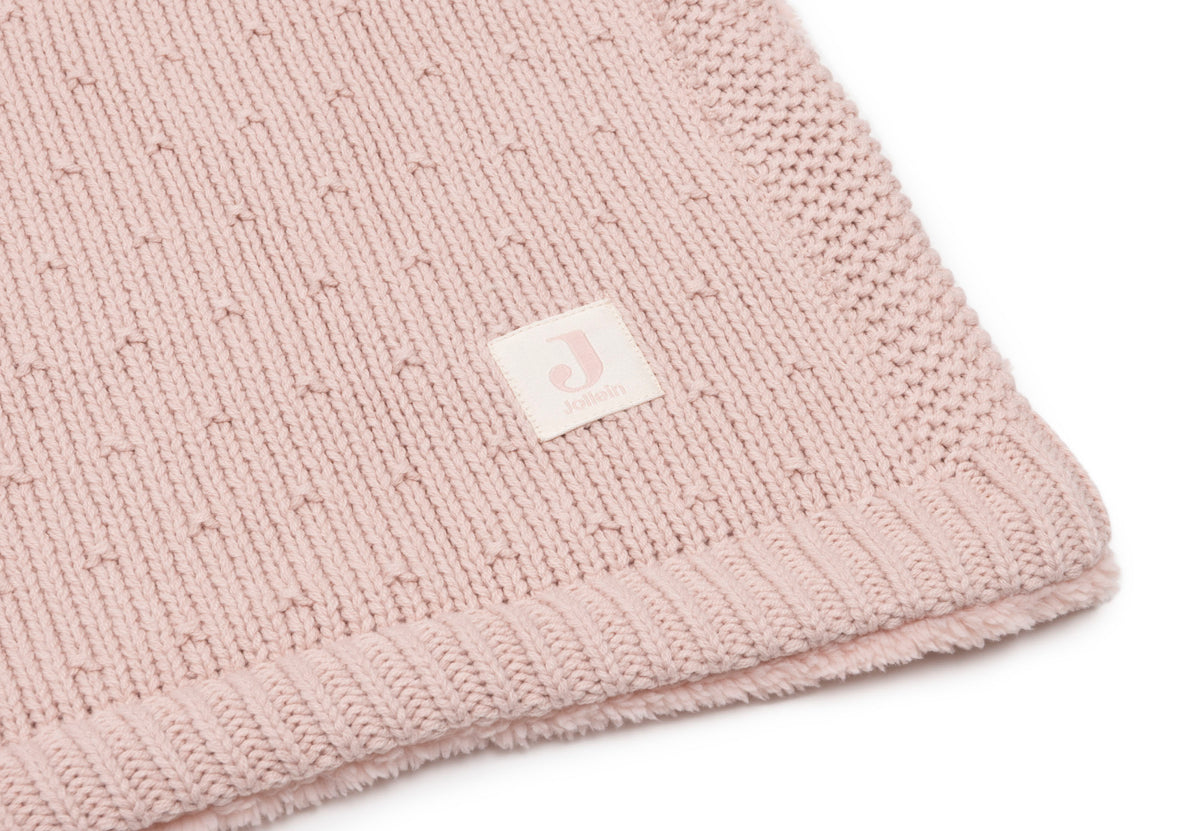 Jollein Babyfilt 75x100cm Sprinkle Knit Silk Rose/Fluffy
