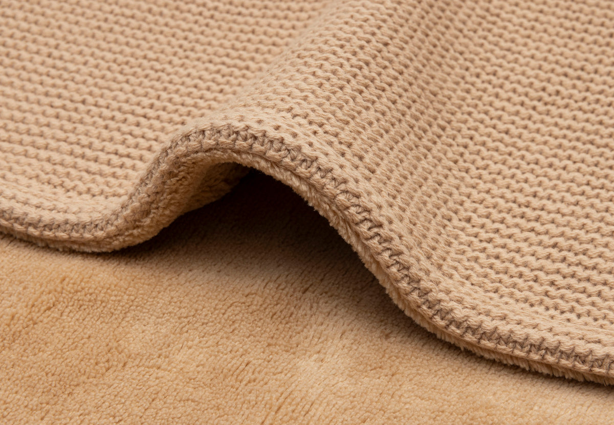 Jollein Babyfilt 75x100cm Basic Knit Hazel/Fleece