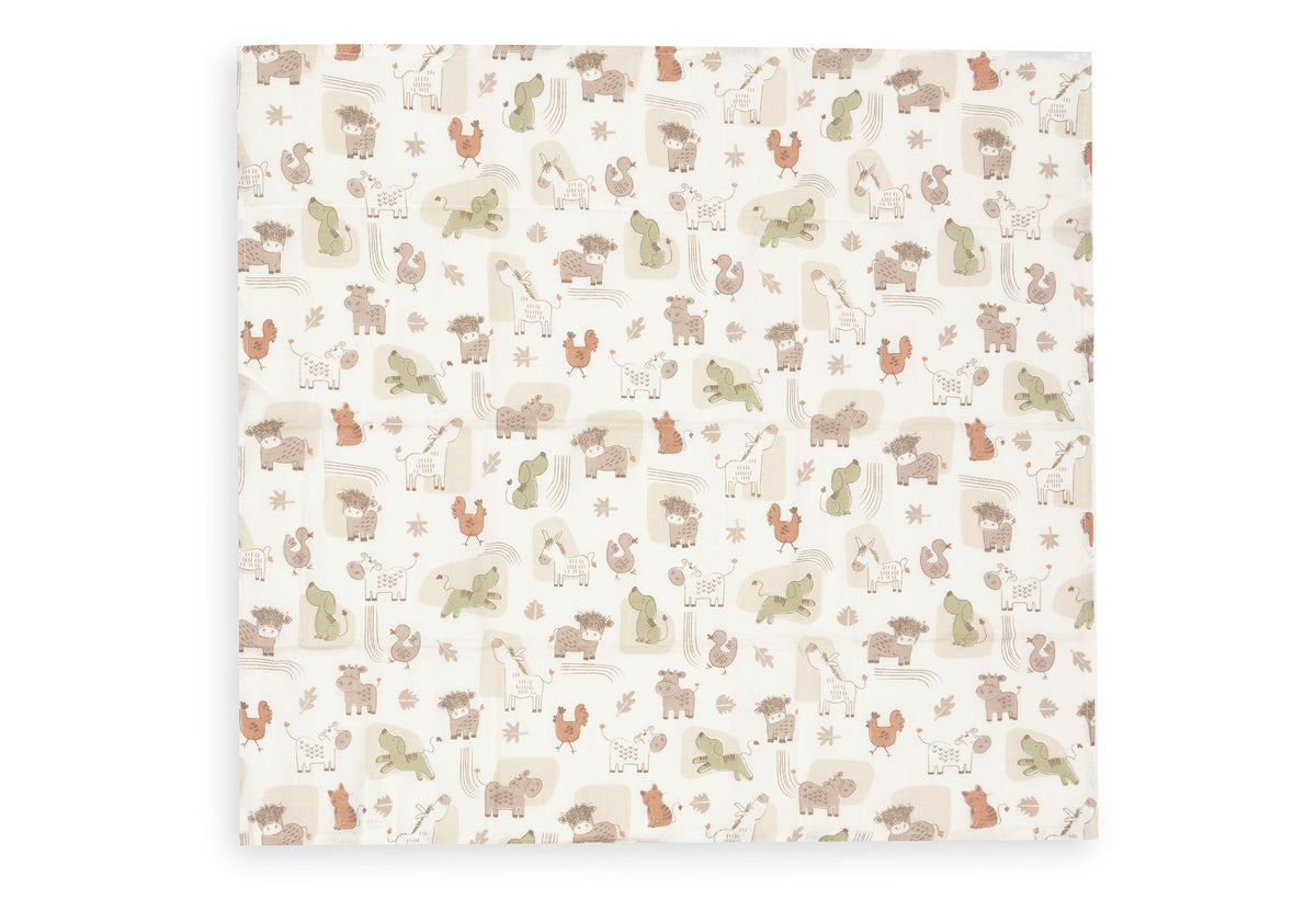 Jollein Muslinfilt 70x70cm Barn Buddies (3pack)