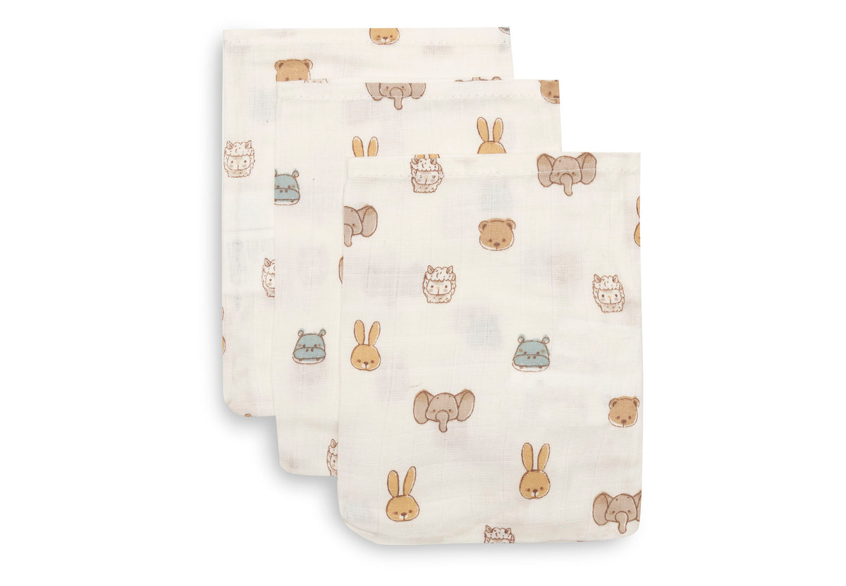 Jollein Tvättvante Muslin 15x20cm Jollies (3pack)