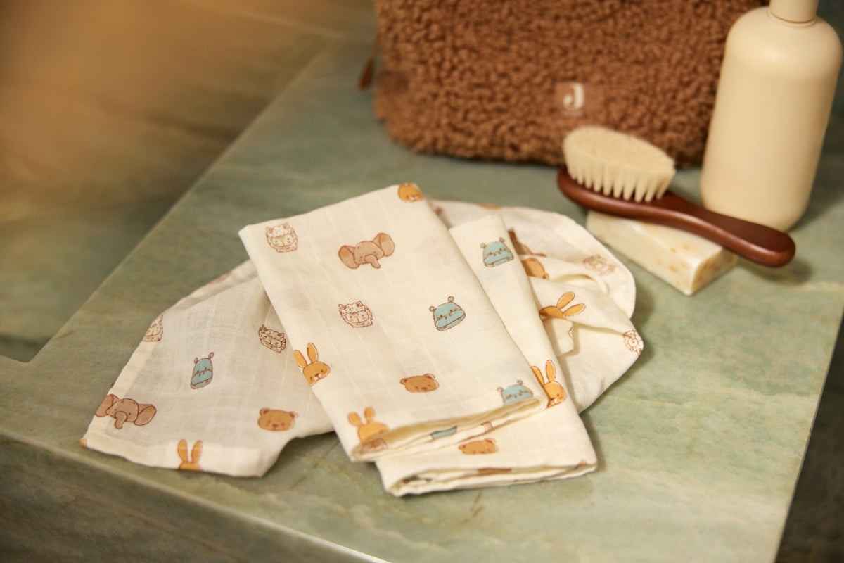 Jollein Tvättlapp i Muslin 31x31cm Jollies (3pack)