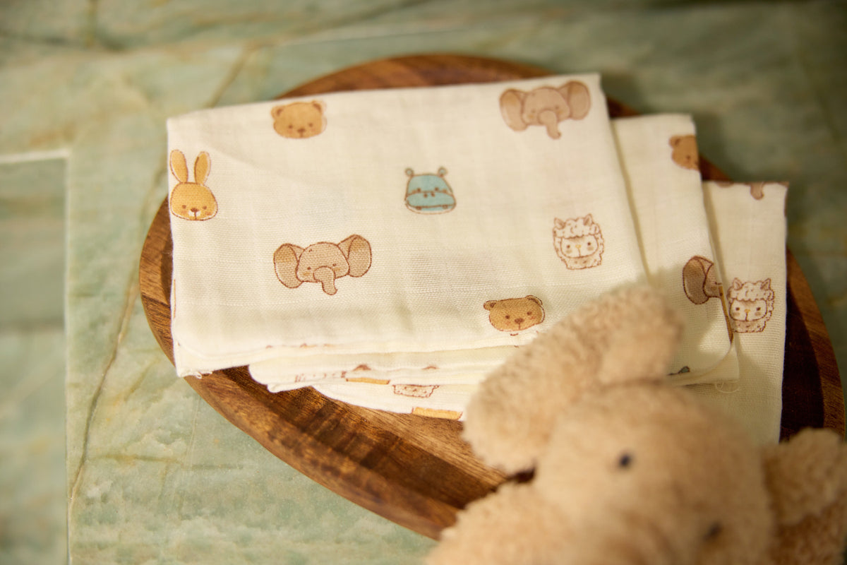 Jollein Tvättlapp i Muslin 31x31cm Jollies (3pack)