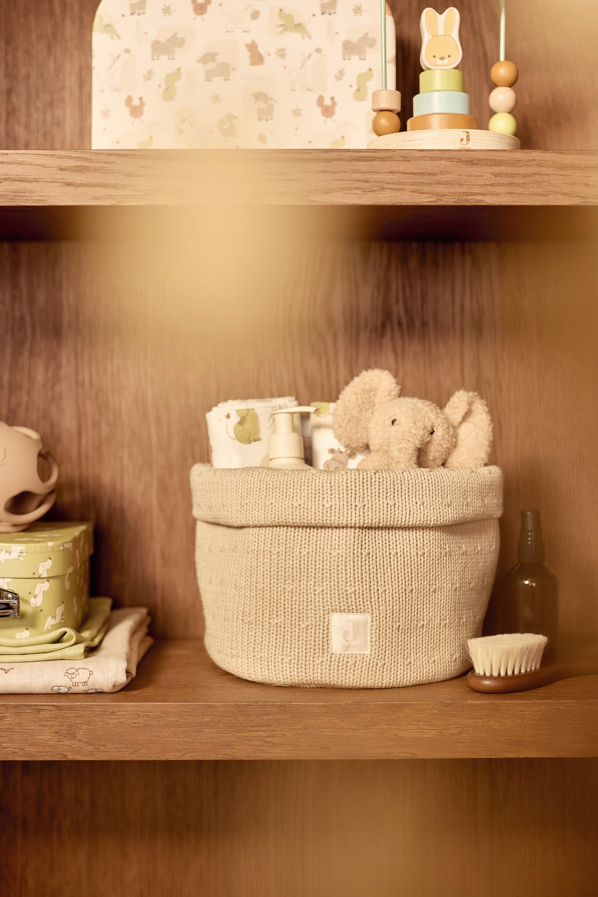 Jollein Changing Table Basket Sprinkle Knit Sand