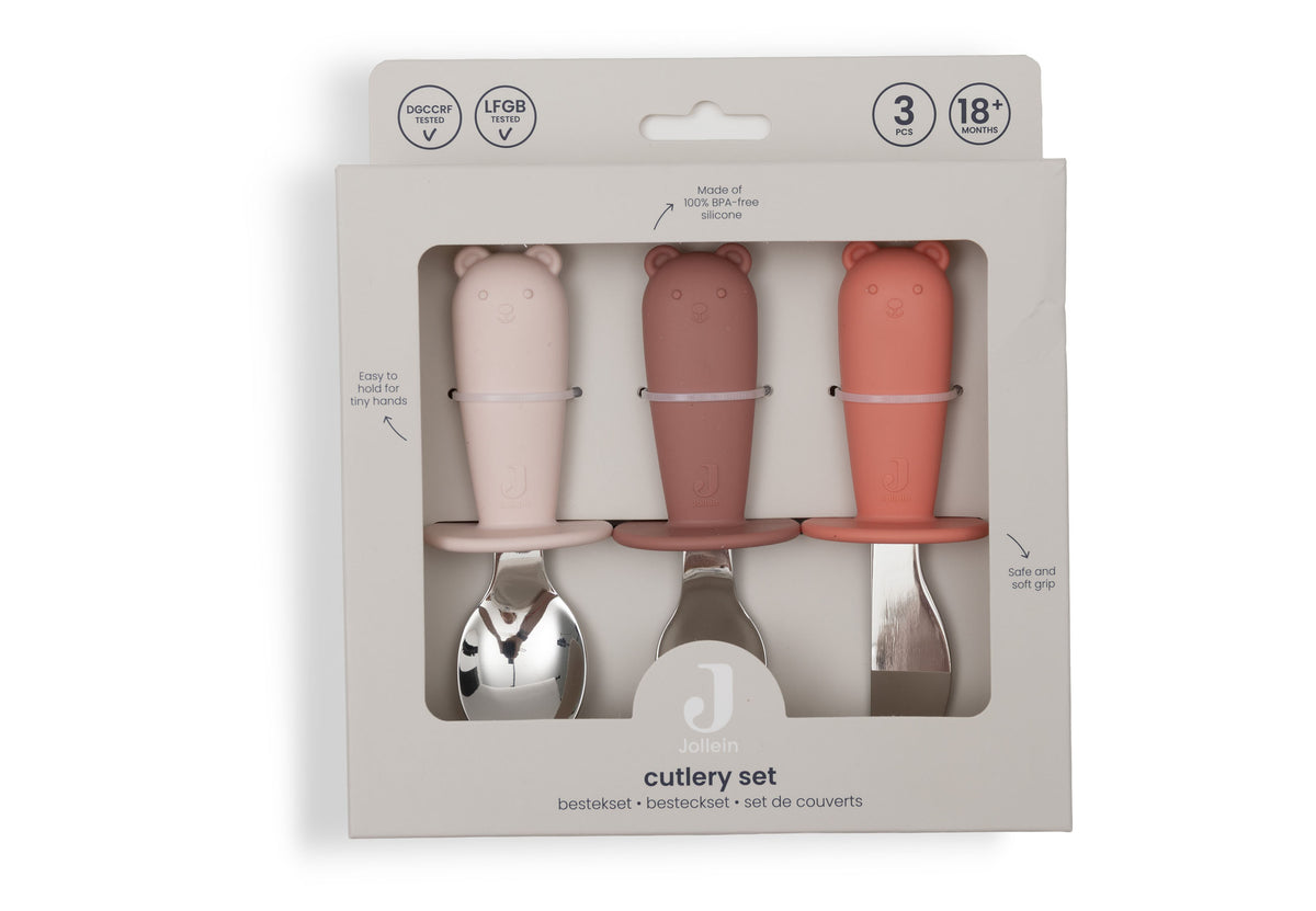 Jollein Bestickset i Silikon Blush Shades